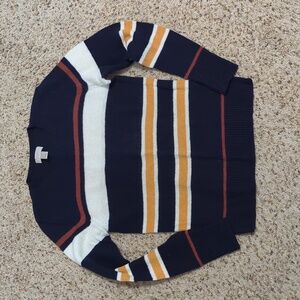 Women's Navy/Brown/Gold Loft Sweater, Size Medium